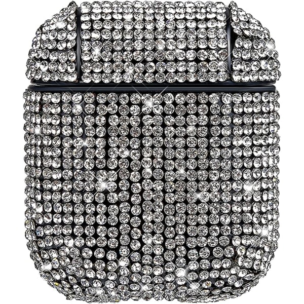 Blinkande case (silver) för AirPods, lyxig glittrande s