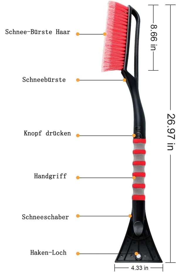 2-i-1-Auto-Reinigungsbürste, Eiskratzer