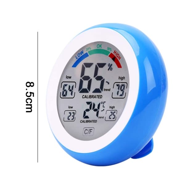 Runda pekskärm termometer hushåll blue
