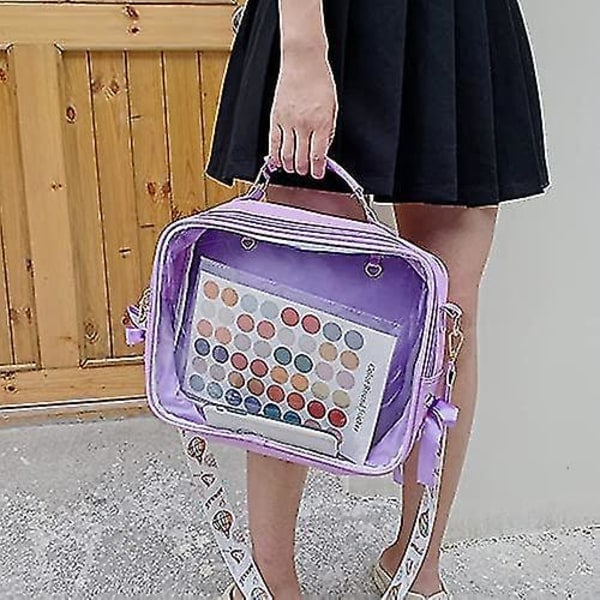 Söt Ita Ryggsäck Clear Window Shoulder Crossbody Handväskor För Dock Pins Display