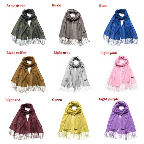 Cashmere Scarf Long Wrap Sjal VINRÖD