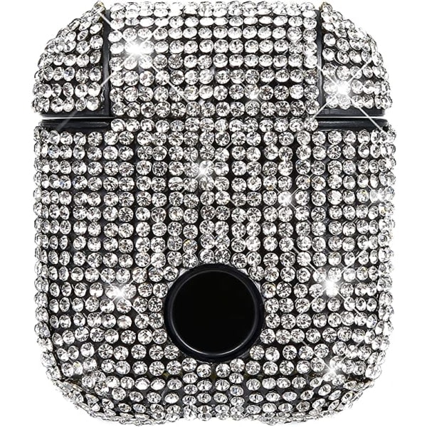 Blinkande case (silver) för AirPods, lyxig glittrande s
