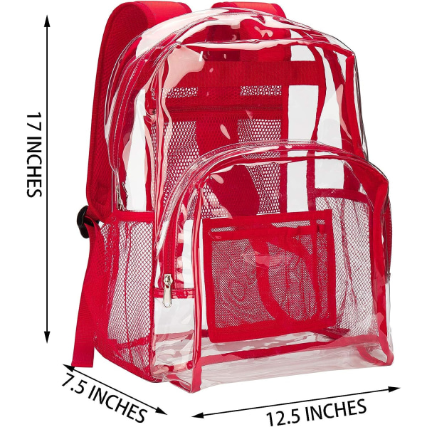 Vorspack Clear Backpack Heavy Duty PVC Transparent Ryggsäck
