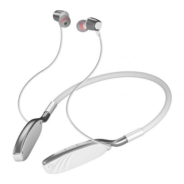 Bluetooth 5.0 trådlösa hörlurar, halshängande stereokort infoga headset brusreducerande för gym löpning sport
