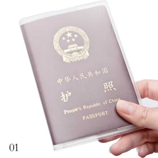 Matt Transparent Passport Cover Hållare Case Organizer Card Nytt