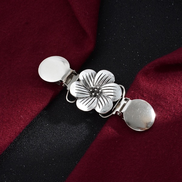 2-pack blommig kofta Clips Pins Sweater Sjal Hållare