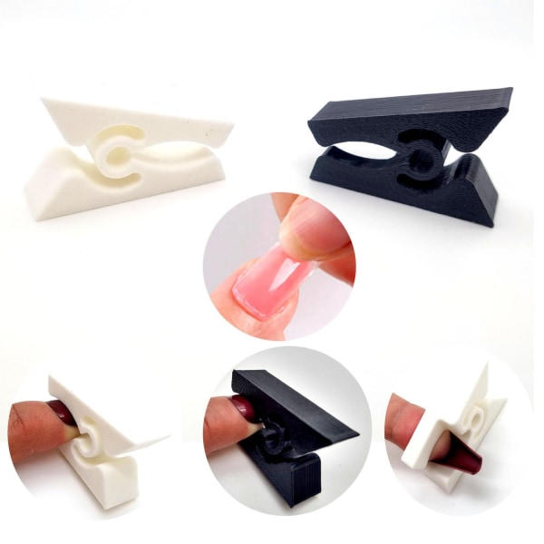 Nagelförlängare UV-klämmor/ nagelklämma set 5 st vit one size