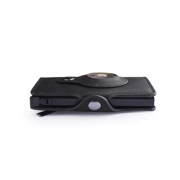 Automatisk korthållare med ficka för AirTag RFID-skydd Svart