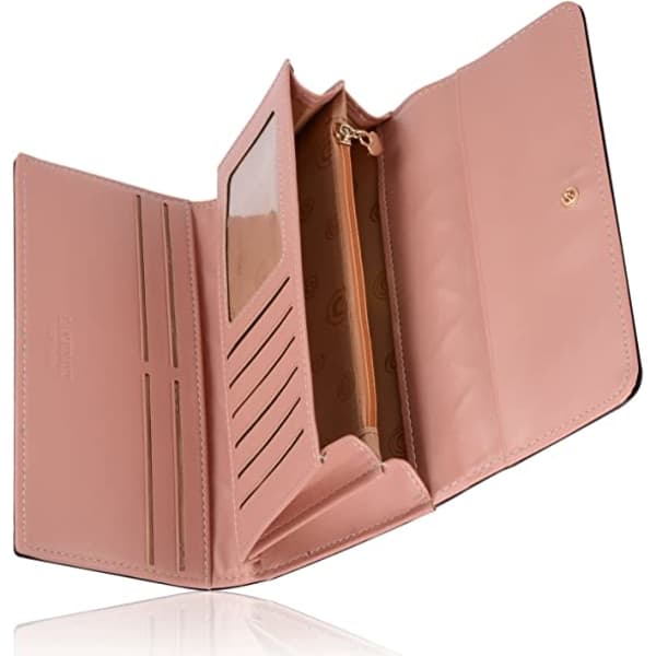 Damplånbok Elegant Clutch Crown Plånbok Lång plånbok, guld