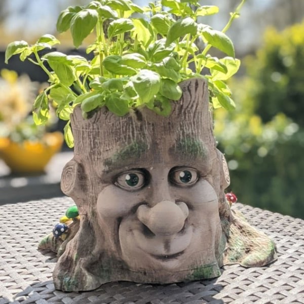 Trädstubbe formad blomkruka form växtkrukform för DIY Garden