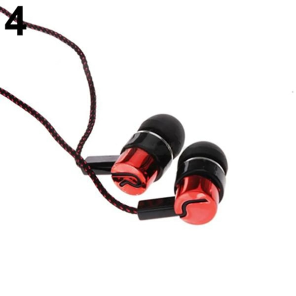 iPhone Samsung 3,5 mm in-ear hörlurar med tråd (röd) Röd