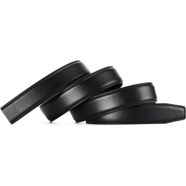 Herrbälte 35 mm läder utan spänne, automatiskt lås utan spänne Be