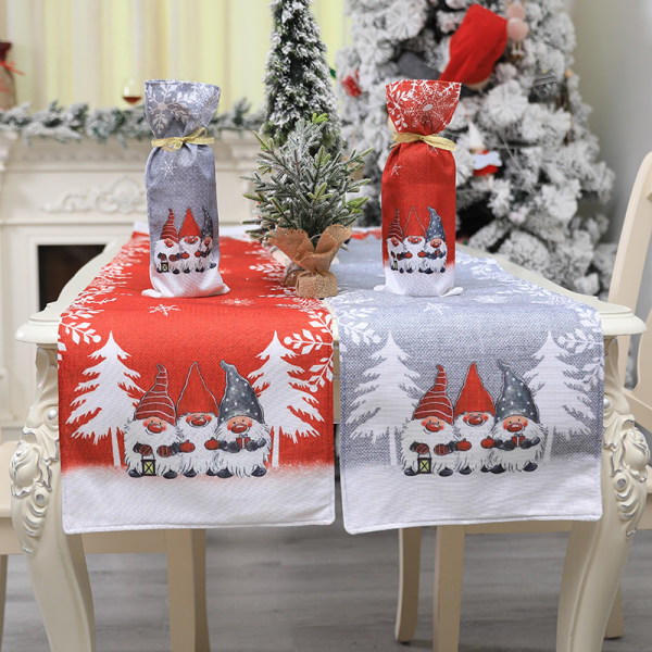 Cover Linnetyg Julbordsduk Festdekor（Gri
