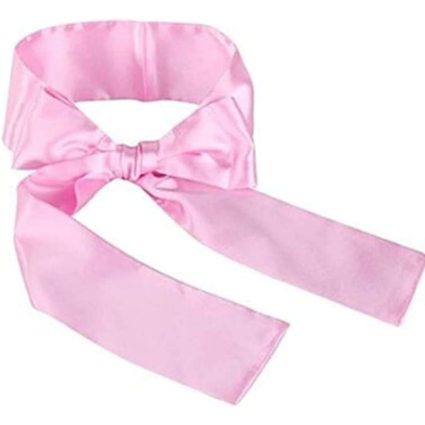 2-pack satin sovmasker, mjuk, 57 tums längd, justerbar, passform för par, resor, tupplur, rosa