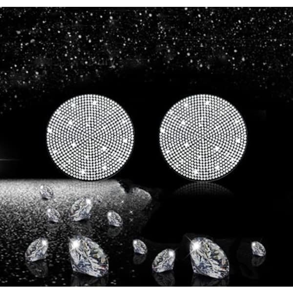 2-pack Bling bilkopphållare glasunderlägg, 2,75" halkfri och stötsäker universalgrå