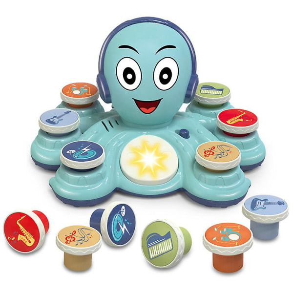 Upplysningspusselleksaker för barn att lära sig bläckfiskmusik pusselleksaker för barn och barns utveckling Blue