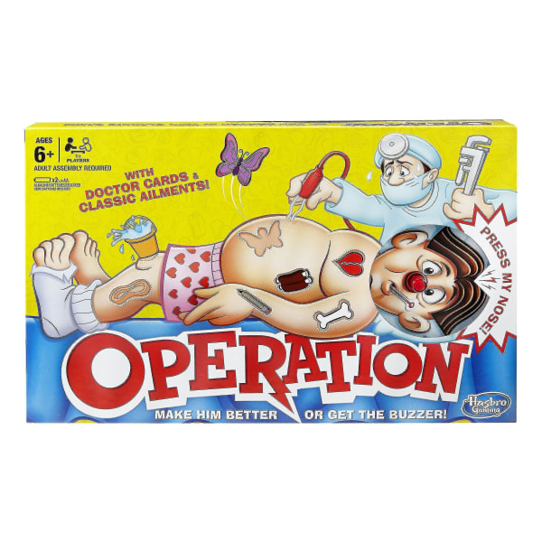 Operation Game Barnspel Träningsspel för barn Flickor Pojkar och familjevänner Red
