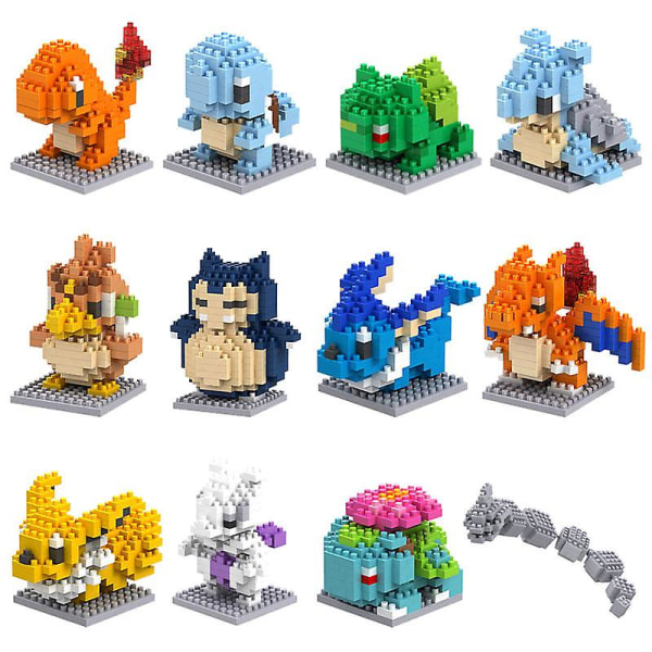 Nanoblock liten byggnad Pikachu-tegelmodell Utbildningsleksaker för barn Födelsedagstegelblock Farfetchd