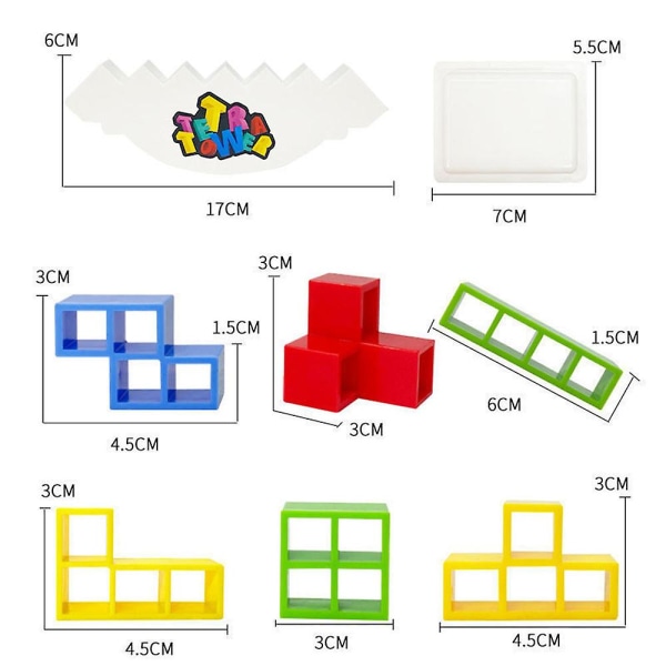 Enkel stapling Block Leksaker för barn Pussel Tidig pedagogisk leksak för pojkar Flickor Barn 48 Building Blocks