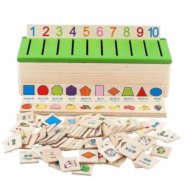 Trädjur/bil/frukt/nummer Matchande spellåda, pedagogiska baby , leksaker för matematikinlärning för barn
