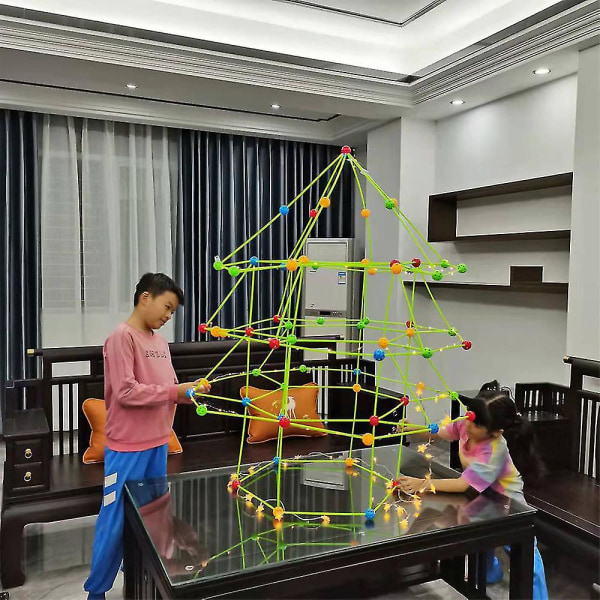 Guoguo DIY Julgran Fort Byggklossar Magic Castle Monterade pedagogiska leksaker för barn Xmas Födelsedagspresent