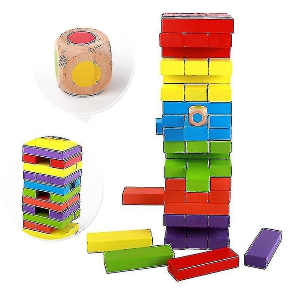 Klassiska byggstenar stapling spel för barn 48 bitar