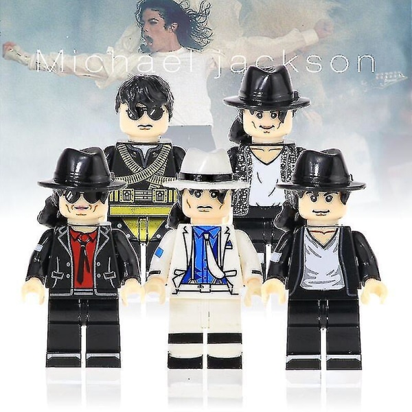 Jackasångare Michael Jackson Building Blocks Monterad Toy Model H