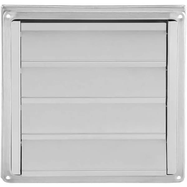 Utvändig ventilationsgaller - MHY® - Rostfritt stål - Diameter 100 mm - Backspjäll - Väggmontering