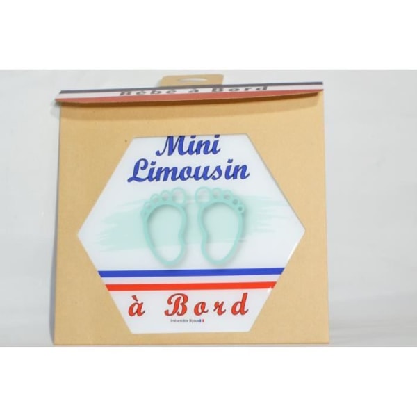 Baby ombord klistermärke - Mini Limousin - Mixed Green