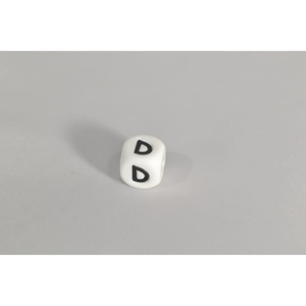 Alfabetbokstavspärlor för nappklämma - K Vit