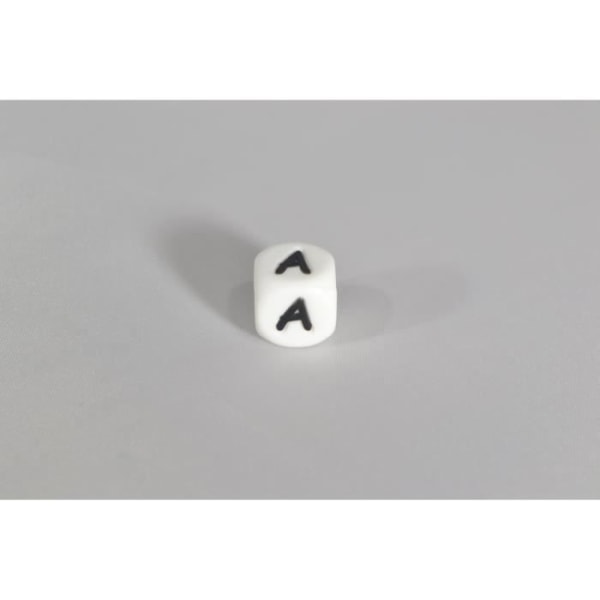 Alfabetbokstavspärlor för nappklämma - I White