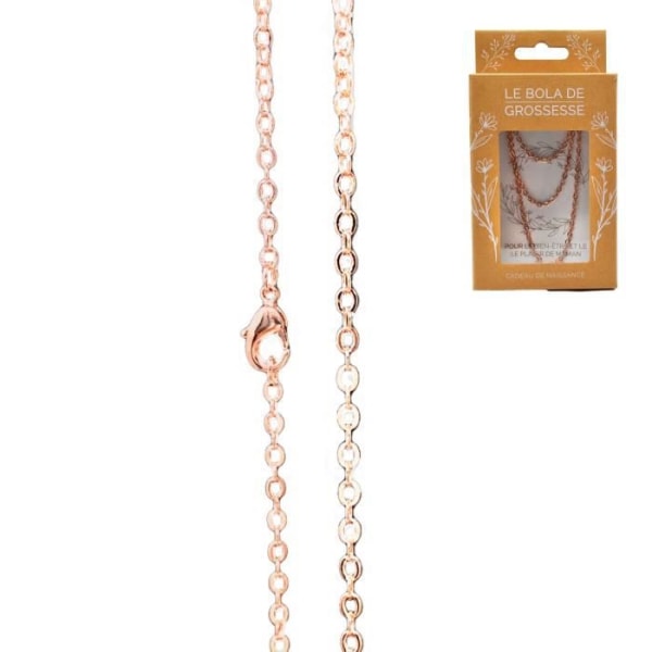Fin kedja för graviditet bola halsband eller långt halsband - äkta roséguld pläterad - 114cm - Kabelnät. 1 mm