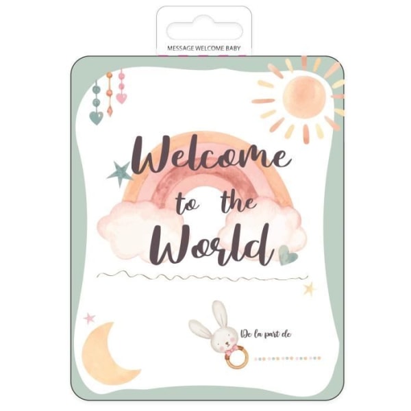 Presentkort "Välkommen till världen" Vit