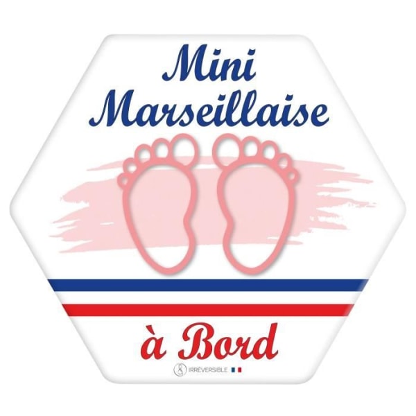 Baby ombord klistermärke - Mini Marseillais(e) - Tjej