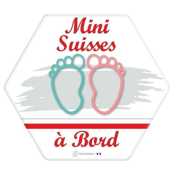Baby ombord klistermärke - Mini Suisse -