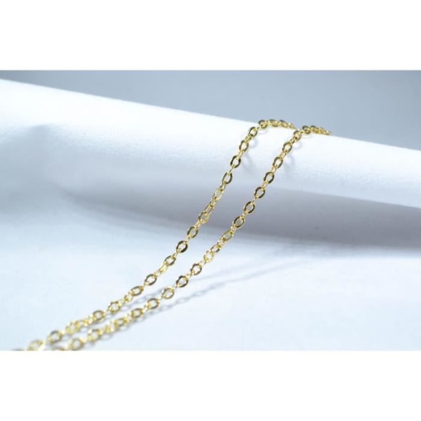 Äkta guldpläterad kedja - 87cm - Långt halsband - Oåterkalleliga smycken