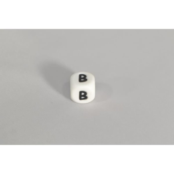 Alfabetbokstavspärlor för nappklämma - I White