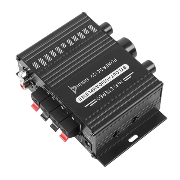 Bil Stereo Effektforsterker Dobbel Kanal USB SD AUX Bluetooth Stereo Mini 12V