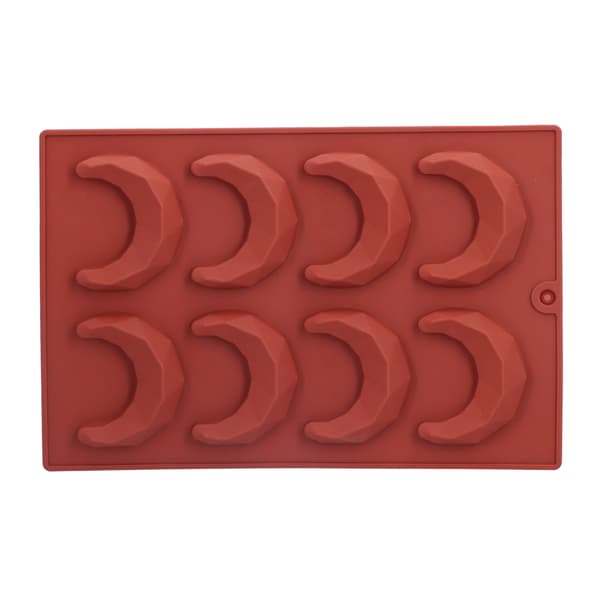 8 Huls Måneformet 3D Chokoladekageform til Hjemmebageri Køkken