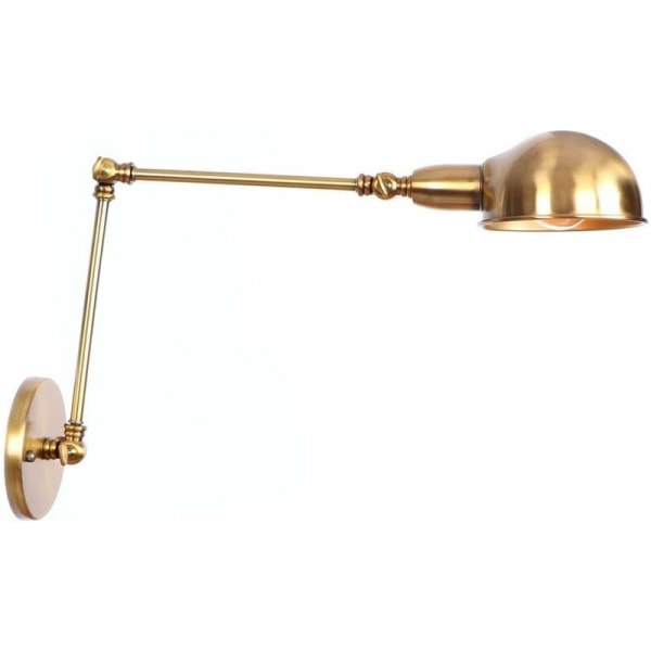 Retro justerbar svängarm industriell vägglampa Retro flexibel arm vägglampa och guld metallskärm