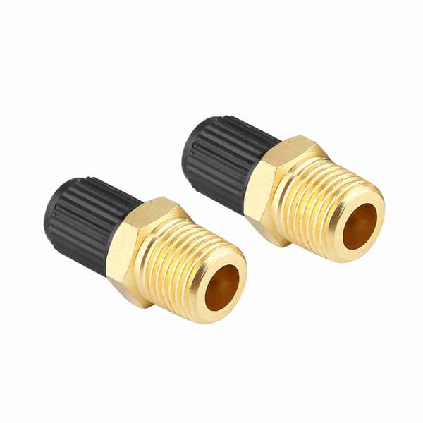 2 stk 1/8\" NPT MPT messing luftkompressortank påfyllingsventil