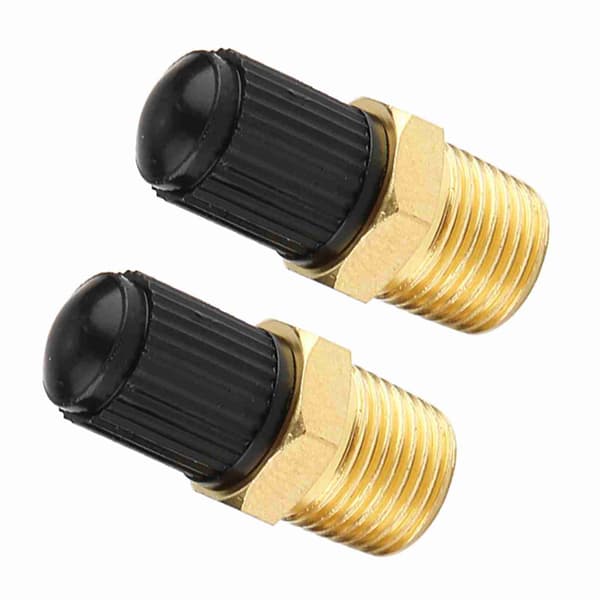 2 stk 1/8\" NPT MPT messing luftkompressortank påfyllingsventil