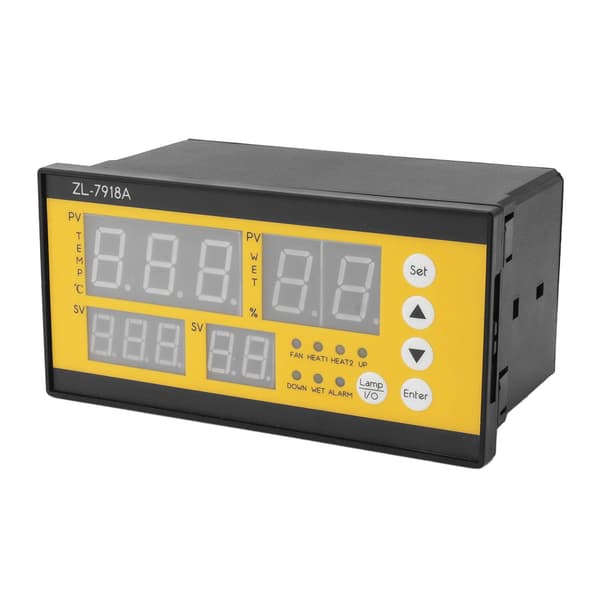 Inkubaator Temperatur Fugtighedssensor LED Lys Engelsk Controller 100-240V