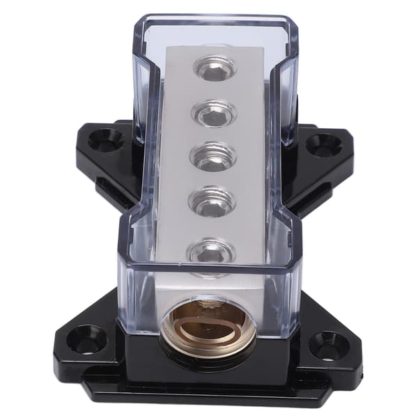 Universal Bil Audio Strømfordelingsblok 0GA Input 4GA Output Zinklegering Krombelagt