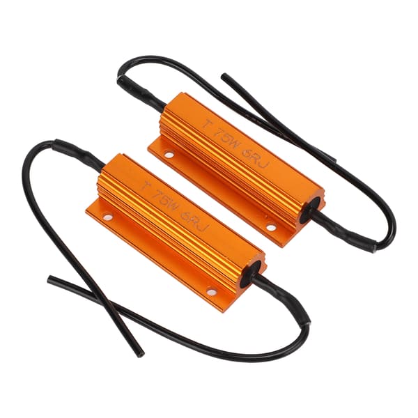 2 stk. 75W 6Ω LED Lastmotstand Bærbar Dekodingsmotstand Lastbeskyttelse