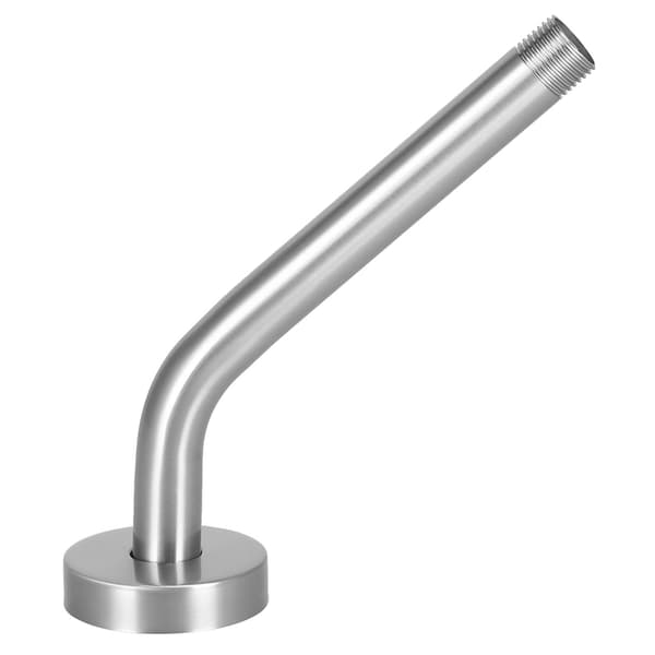 Rund skjult dusjhode armforlengelsesrør i rustfritt stål, 6 tommer NPT US Standard, børstet finish