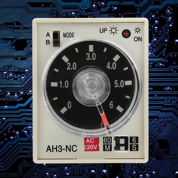 AH3 NC AC220V 50 60Hz Mini Multi Tidsperiode Justerbart Forsinkelsesrelæ A B Mode