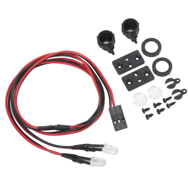 RC LED Spotlights Høj Simulation Hvidt Lys til 1/10 1/12 1/18 1/24 RC Bil med 2 Plastikbaser