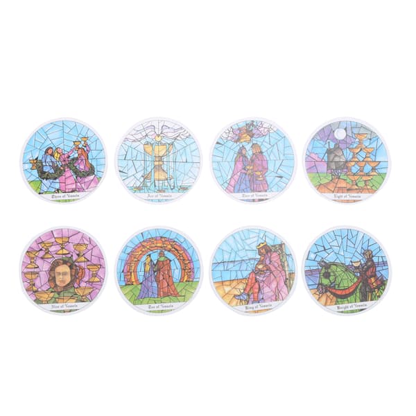Runda Tarotkort Spådom Spelkort Interaktion Papper Tarotkort Brädspel Engelsk Version