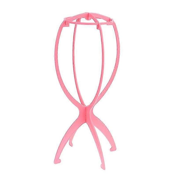 Perukställ Vikbart Bärbart Perukställ För Styling Torkning Tillverkning av Peruker-Bra rose red